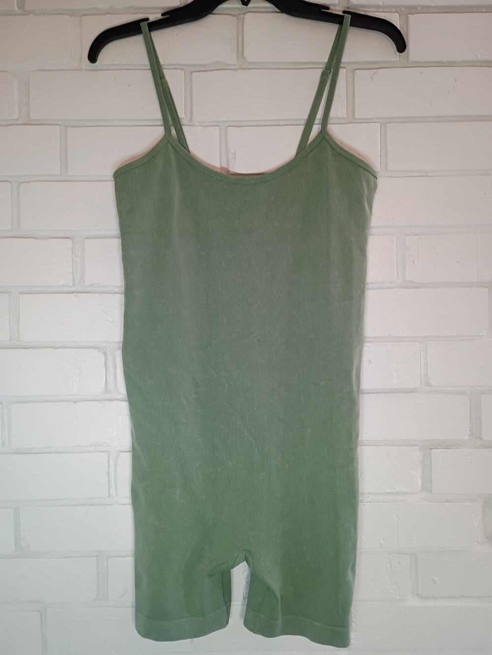 Women's Sage Green Stretch Cami Jumpsuit Seemless Adjustable Straps
